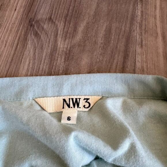 Vintage NW3 UK Midi Skirt Size 6 Midi Light Blue Flowy Soft Lined - Picture 4 of 12